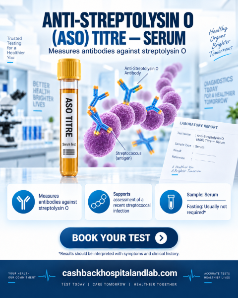 ASO, ANTI STREPTOLYSIN - O (ASO) TITRE, SERUM
