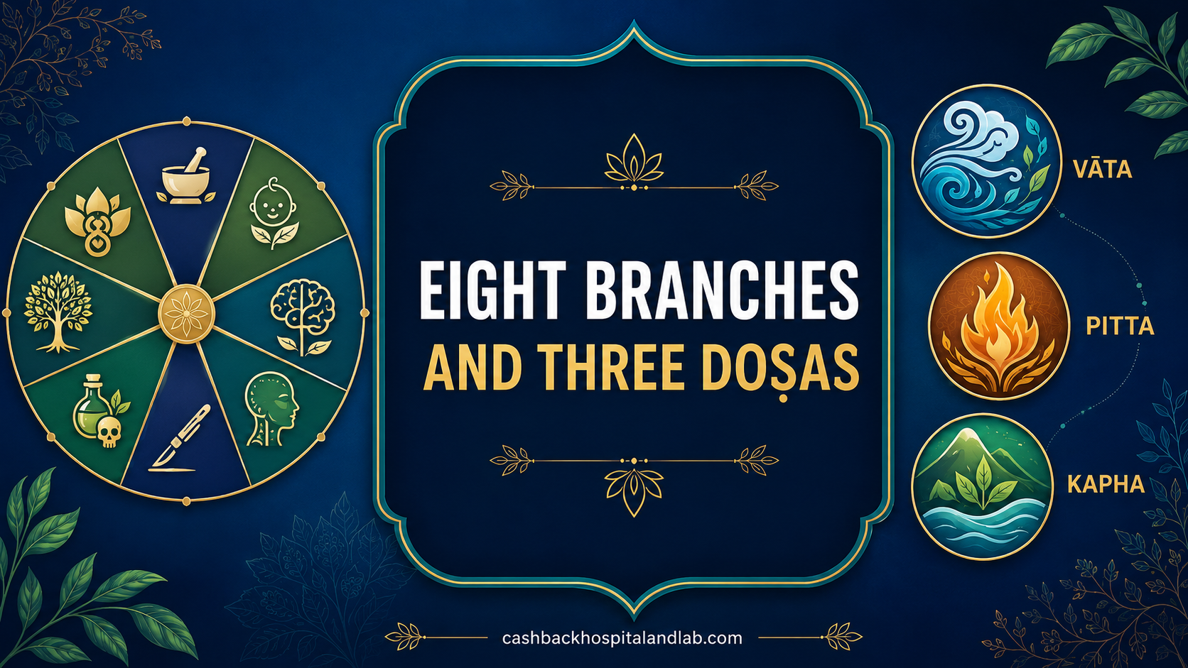 Eight branches and three doṣas of Ayurved