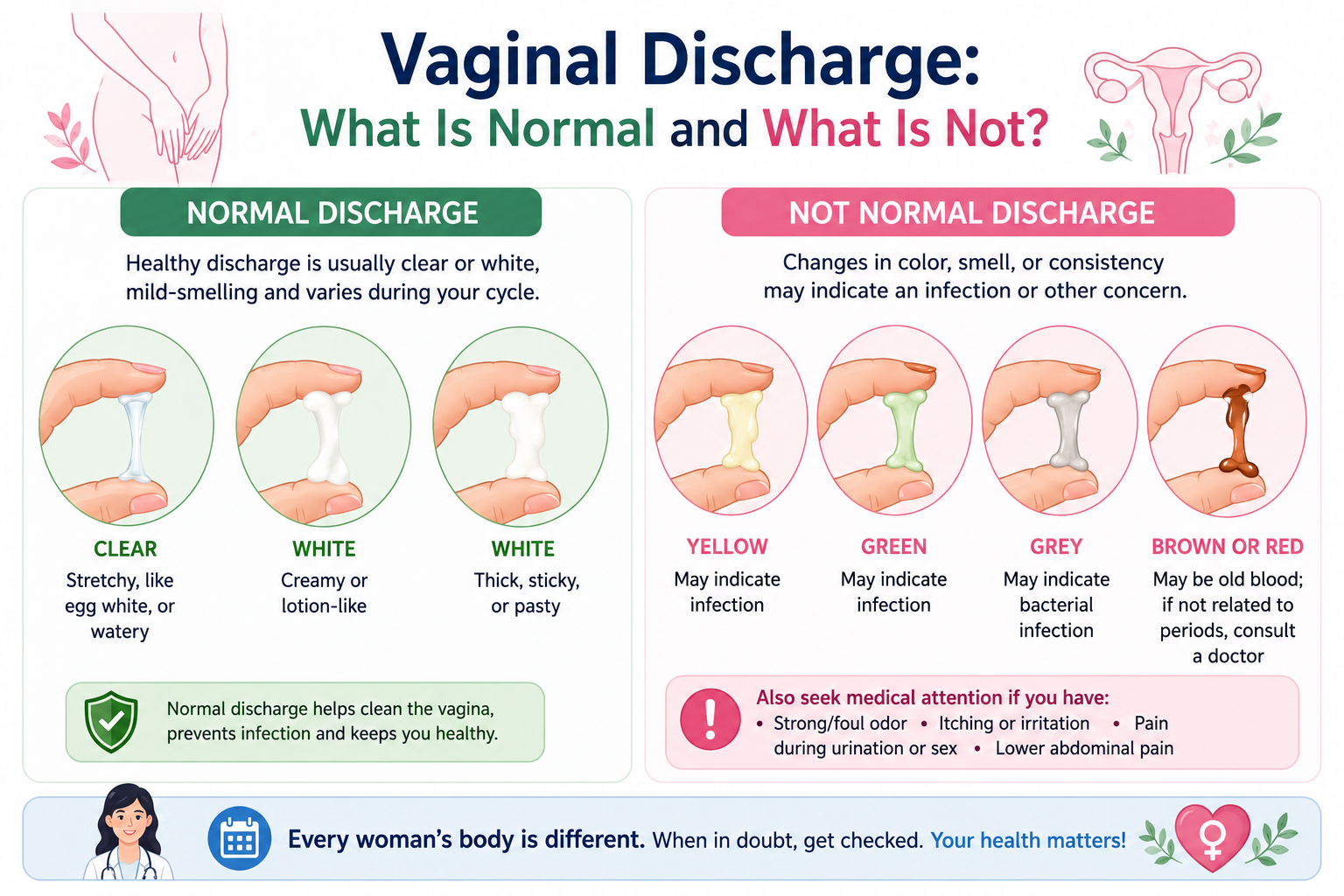 Vaginal Discharge: What Is Normal and What Is Not?